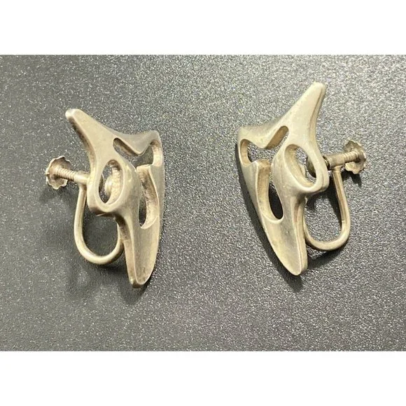 Georg Jensen Denmark Sterling Silver Splash Earrings #119, Henning Koppel